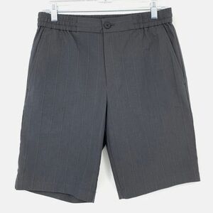 Theory Plymouth Textured Cotton/Linen‎ Blend Shorts